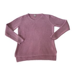L.L. Bean Women's V-Neck Sweater in Pink